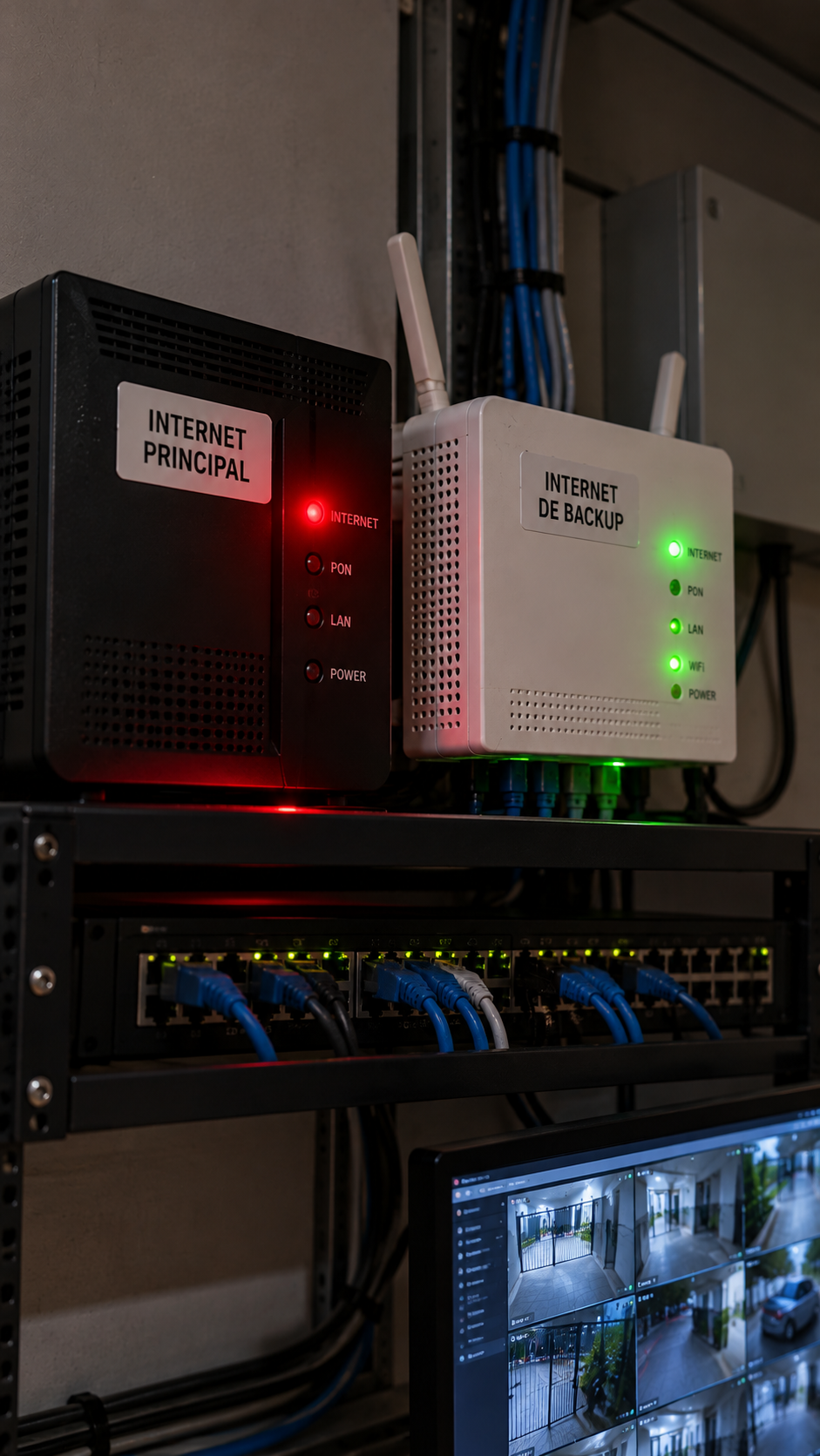 Infraestrutura de energia e conectividade